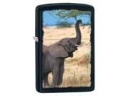 Zippo 28666 Classic Black Matte Elephant Windproof Pocket Lighter