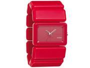 Nixon A726200 Women s The Vega Red Dial Red Acetate Elastic Bracelet Watch