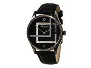 Kenneth Cole KC2876 Women s Transparency Black Dial Black Leather Strap Watch
