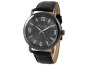 Kenneth Cole KC10021748 Men s Classic Grey Dial Black Leather Strap Watch