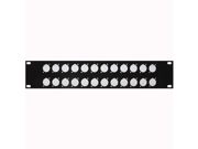 Seismic Audio SARLBL24 2U Rack Panel Pre Punched 24 D Size Holes 2U Units 2 Space