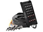 Seismic Audio 16 Channel XLR Snake Cable 50 Feet with XLR and TRS returns on the Box