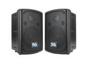 Seismic Audio Pair of 8 Inch PA DJ Molded Speaker Cabinets