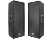 Seismic Audio Two Dual 15 PA DJ Speaker Cabinets with Titanium Horns