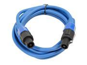 Seismic Audio TW12S10Blue 12 Gauge 10 Foot Blue Speakon to Speakon Professional Speaker Cable 12AWG 2 Conductor Speaker Cable