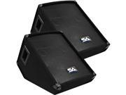 Seismic Audio PAIR of 10 Inch Wedge Style Stage Floor Monitor Speaker Cabinets