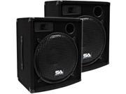 Seismic Audio Two 15 PA DJ Speaker Cabinets or 15 Floor Monitors
