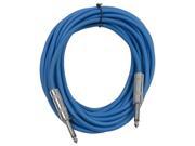 Seismic Audio SASTSX 25 25 Foot TS 1 4 Guitar Instrument or Patch Cable Blue