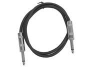 Seismic Audio SASTSX 2 2 Foot TS 1 4 Guitar Instrument or Patch Cable Black
