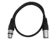 Seismic Audio Black 2 XLR male to XLR female Patch Cable