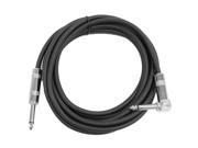 Seismic Audio SAGC10R 10 Foot TS 1 4 to 1 4 Right Angle TS Guitar Cables Black