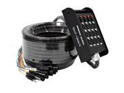Seismic Audio 12 Channel XLR Snake Cable 75 Feet with 4 Channel TRS returns