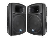 Seismic Audio Pair of Molded 15 PA DJ Speaker 600 watt Molded Cabinet