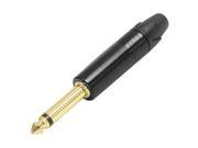 Seismic Audio SAPT242 1 4 inch Male TS Phone Plug Cable Connector 2 Pole Black with Gold Contacts