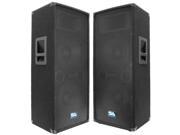 Seismic Audio Two Dual 12 PA DJ Speaker Cabinets with Titanium Horns