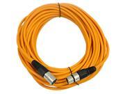 Seismic Audio Orange 50 XLR male to XLR female Microphone Cable