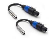 Seismic Audio 2 Pack 1 4 TS Female to Speakon Adapter Patch Speaker Cable