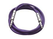 Seismic Audio SATRX 10 Purple 10 Foot TRS Patch Cable