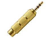 Seismic Audio SAPT122 1 4 Female to 1 8 Male Adapter Gold Converter for iPod iPhone Android MP3 Laptop etc