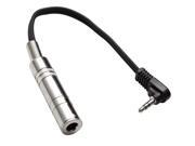 Seismic Audio SA iREQES6i 6 Inch Headphone Extender Adapter Cable Right Angle 1 8 3.5mm TRS Male to 1 4 TRS Female