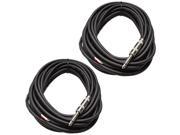 Seismic Audio QRW25 Two Pack 25 Raw Wire to 1 4 PA DJ SPEAKER CABLE
