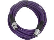 Seismic Audio Purple 25 XLR male to XLR female Microphone Cable