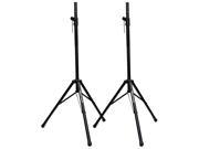 Seismic Audio Pair of Heavy Duty Steel Tripod Speaker Stands for PA or DJ Speakers