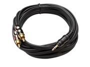 Seismic Audio SA iEMRCAM15 1 8 3.5mm Male to Dual Male RCA Patch Cable 15 Feet