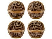 Seismic Audio SA M30Grille Gold 4Pack 4 Pack of Replacement Gold Steel Mesh Microphone Grill Heads Compatible with SA M30 Shure SM58 Shure SV100 and Sim
