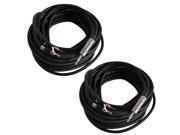 Seismic Audio BS12Q50 2Pack Pair of 50 Foot Pro Audio Banana to 1 4 Speaker Cables 12 Gauge 2 Conductor 50 Speaker Cables