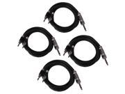 Seismic Audio BS12Q5 4Pack 4 Pack of 5 Foot Pro Audio Banana to 1 4 Speaker Cables 12 Gauge 2 Conductor 5 Speaker Cables