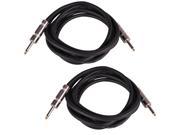 Seismic Audio Q12TW10 2Pack Pair of 10 Foot 1 4 to 1 4 Speaker Cables 12 Gauge 2 Conductor 10 1 4 Inch Speaker Cables