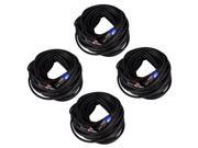 Seismic Audio B12SP100 4Pack 4 Pack of 100 Foot Pro Audio Banana to Speakon Speaker Cables 12 Gauge 2 Conductor 100 Speaker Cables
