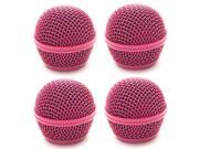 Seismic Audio SA M30Grille Pink 4Pack 4 Pack of Replacement Pink Steel Mesh Microphone Grill Heads Compatible with SA M30 Shure SM58 Shure SV100 and Sim