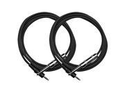 Seismic Audio SA iSTMO6 2Pack Pair of 6 Foot Stereo 1 8 Inch TRS to Mono 1 4 Inch TS Patch Cables DJ Patch Cords