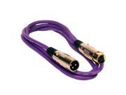 Seismic Audio SAPGX 6Purple Premium 6 Foot XLR Patch Cable Purple 6 Foot Microphone Cable Mic Cord