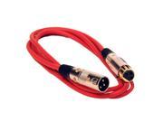 Seismic Audio SAPGX 6Red Premium 6 Foot XLR Patch Cable Red 6 Foot Microphone Cable Mic Cord
