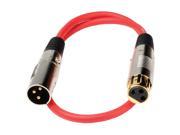 Seismic Audio SAPGX 2Red Premium 2 Foot XLR Patch Cable Red 2 Foot Microphone Cable Mic Cord