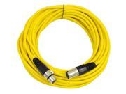 Seismic Audio Yellow 50 XLR male to XLR female Microphone Cable