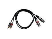 Seismic Audio SAXMRM 2x5 Dual XLR Female to Dual RCA Male 5 Patch Cable 5 Audio Link Cable