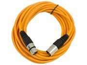Seismic Audio Orange 25 XLR male to XLR female Microphone Cables