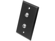 Seismic Audio SA PLATE8 Black Stainless Steel Wall Plate Dual 1 4 Inch TRS Stereo Jacks Cable Installation