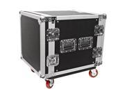 Seismic Audio 10 Space Rack Flight Case with Casters Fits Standard 19 inch