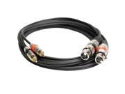 Seismic Audio SAXMRM 2x10 10 Foot Dual XLR Female to Dual RCA Male Patch Cable 10 Foot Audio Link Cable Cord