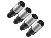 Seismic Audio SAPT12M 3 Pin XLR Male Connectors 4 Pack