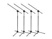 Seismic Audio Four Tripod Microphone Stands with boom