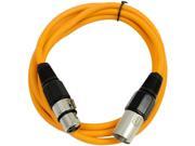 Seismic Audio Orange 6 XLR male to XLR female Patch Cable