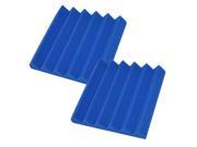 Seismic Audio SA FMDM2 Blue 2Pack 2 Pack of 2 Inch Blue Studio Acoustic Foam Sheets Noise Cancelling Foam Wedge Tiles