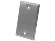 Seismic Audio SA PLATE9 Stainless Steel Blank 1 Gang Wall Plate For Cable Installation