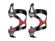 Ibera Bicycle Carbon Color Red Fusion Water Bottle Cage Pair Rubber Grip Extra Lightweight